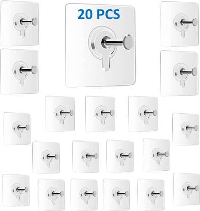Critom Wall Hooks Without Drilling Hooks for Bathroom, Kitchen & Office Photo frame Hook 20