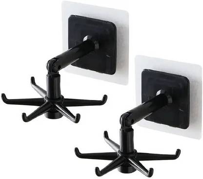 SJK Wall mounting Self Adhesive 360 Degree Rotating Hook for Hanging(Pack of 2) Hook 5