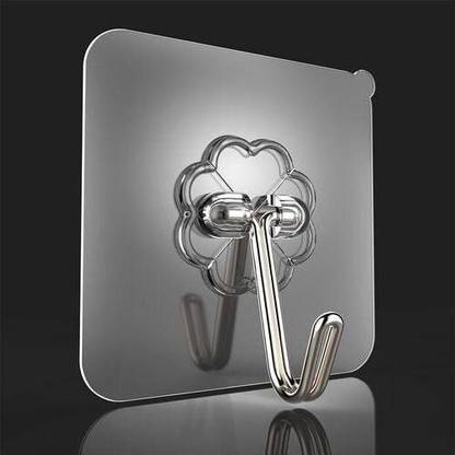 GELAI ENTERPRIS Self Adhesive Wall Mount Hook Transparent wall hook Multi purpose adhesive Hook 5