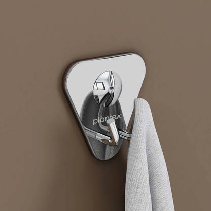 Plantex High Grade Stainless Steel Robe Hook/Cloth Stand/Towel Hanger/Bathroom Accessories (Chrome - Pack of 1) Hook 2