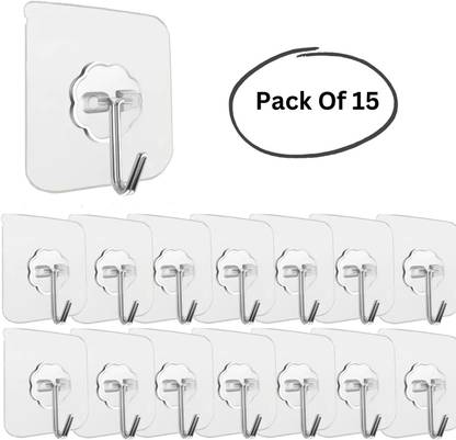 Chucklecart Sticker Hooks: Peel and Stick for Quick Hanging Solutions - Wall Hooks Hook 15