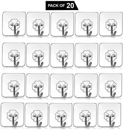 SUAA Multipurpose Self-Adhesive Wall Hook for Home, Kitchen & Office Use Hook 20