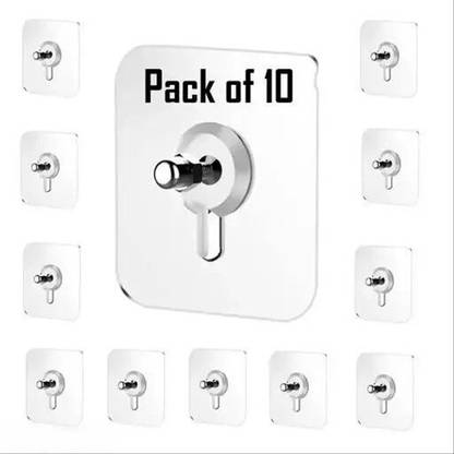 khodal Nail Wall Screw Adhesive Non-Trace No Drilling Bathroom Installation Hook 10