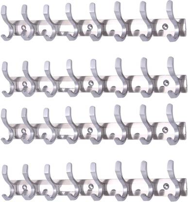 Decuds Stainless Steel And Aluminium Alloys Fescue Wall Hook 8 Legs Silver Hook 8