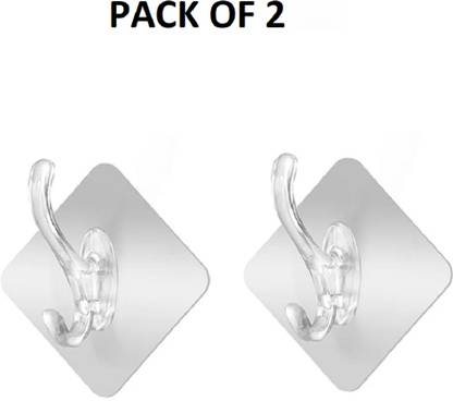 QinPin Self adhesive Heavy duty Khuti Wall hooks for Hanging Clothes, frames Hook 1