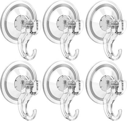 XBEY Wall Suction Cup Hangers Removable Reusable Window Glass Door Suction Holder Hook 6