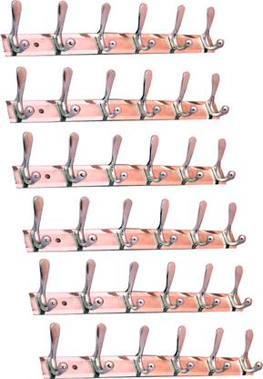 GHAR DWAR LABS STEEL Cloth Hanger RAIL BTTHROOM&DOOR HOOK HANG KEY CLOTH TOWEL ETC Hook Rail 36