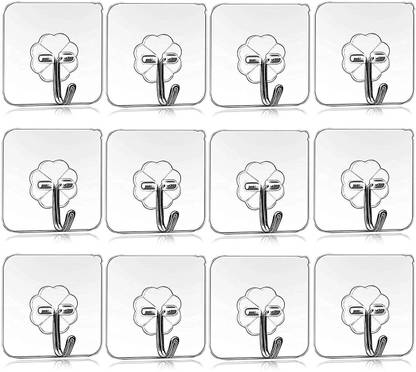 flea Wall Clips Hooks for Hanging Clothes, Kitchen Items, Photo Frame, Keys, and More Hook 12