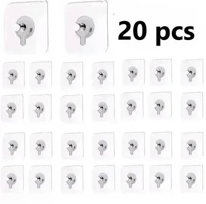 khodal Strong Adhesive Photo Frame Wall Hooks Sticky Hanger Holder for Home Hook 20