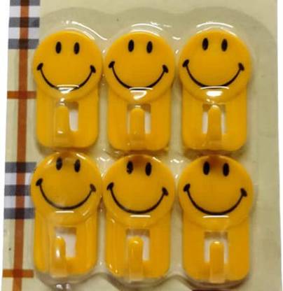 S Mark Plastic Smile Hook For Multi Purpose Usage | Pack Of 12 | Hook 12