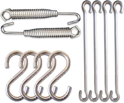 LAXMI Garden Jhula Swing Accessories, 4pcs S Hook, 4pcs Jhula,Rod , 2pcs Spring Hook Hook 10