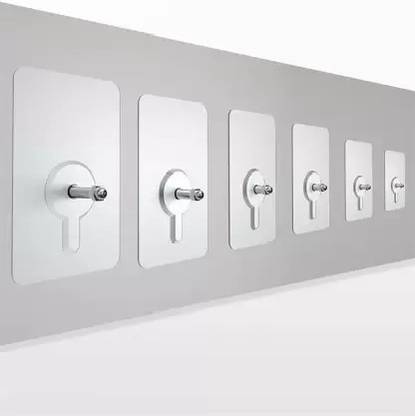 XBEY Adhesive Hooks, Detachable Self Adhesive Wall Screw Hooks, Punch-Free Hook 6