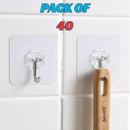Casacraft No Drill Wall Hooks - Steel Hooks For Hanging, Wall Screw Hooks Without Drill Hook 40