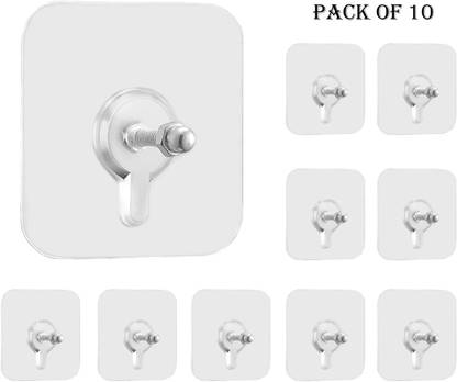VAVSU Nail Free Wall Screw Adhesive Non-Trace No Drilling Bathroom Installation Hook 10