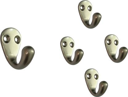 DoorMitr DoorMitr Premium Single Hook | Heavy-Duty | Kitchen & Bathroom | Satin (5) Hook 1