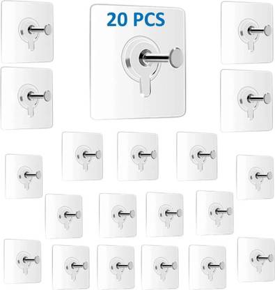 MAXXIC LABORATORIES Photo Frame Wall Hooks for Wall Without Drilling Self Adhesive Hooks Nail Free Hook 20