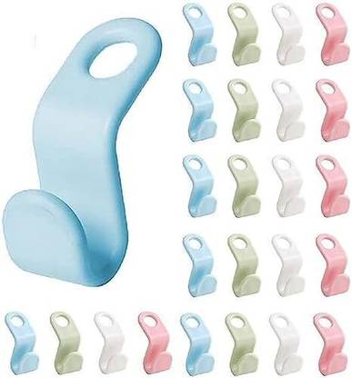 HRKENTERPRISE Clothes Hanger Hooks for Hanger Extender Clip (multi,pack of 30) Hook 30