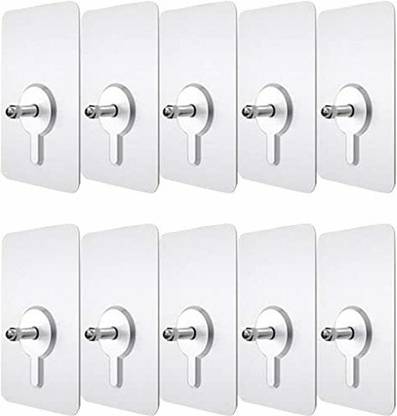 Critom Nail Free Wall Hook Screw Adhesive Non-Trace No Drilling Bathroom Hook Hook 10