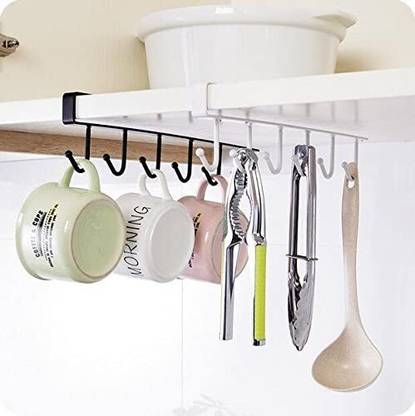 Akaal Hooks Multi-Functional Kitchen Utensil Rack Hanging Under Cabinet Holder Hook 5