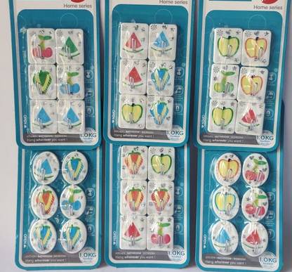 SK TRADERS (Set of 6*6= 36) wall hooks with double gum adhesive Hook 36