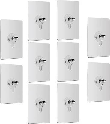 eshopy Nail Free Wall Screw Adhesive Non-Trace No Drilling Bathroom Installation Hook 10