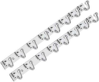 deeplax supper 8 hook over the door hooks hanger for hanging cloth set of 2 pcs Hook Rail 8