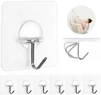 SELLENTRIX Strong Adhesive Sticky Hook For Kitchen & Bathroom(Do Not Stick On Painted wall) Hook 10