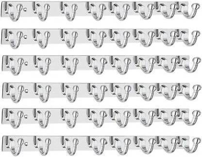 deeplax supery 8 hook over the door hook hanger for hanging clothes pack of 6 pcs Hook Rail 6