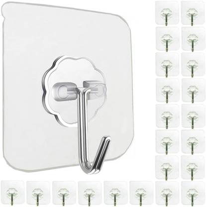 VA trading VA Self Adhesive Hook for Hanging Kitchen, Bathroom and Household Accessories Hook 20