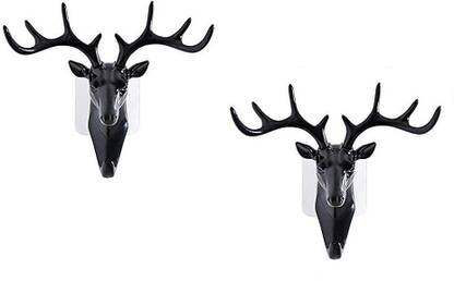 QARB Deer Head Wall Hook Decorative Self Adhesive Multipurpose for Home and Office Hook 2
