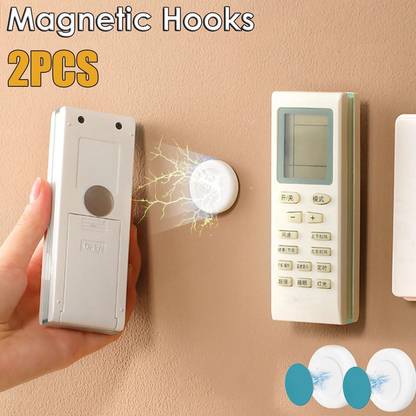 Upkaranwale Sterong Magnetic Hooks For Fridge Sticker Remote Control 2Pcs Hook 1