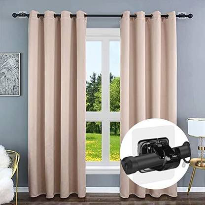 XBEY Adhesive Curtain Rod Holder Hook, Door and Window Curtain Bracket Hook 1