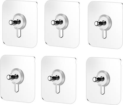 CANWAY Adhesive Nail Wall Hooks for Hanging Kitchen Household and Bathroom Accessories Hook 6