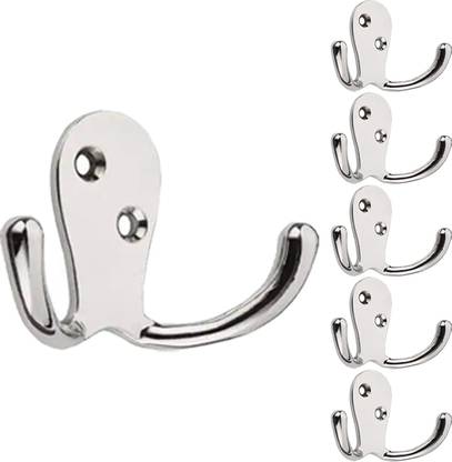 Screwtight Double Robe Hook - Wide - Polished Chrome - Wall/Door Mountable - Wall Hook Hook 2