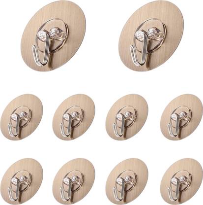 SIGMASTONE Adhesive Hooks for Hanging Heavy Duty Strong Round Wall Hook 10