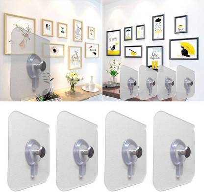 REDCARP 8 pcs adhesive 6mm nail wall hook for hanging photo frame, wall clock, Hook 8