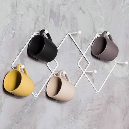 Indian Decor 38068 Classic Wall Mounted Geometric Argyle-Pattern Hook 4