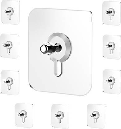 CANWAY Adhesive Nail Wall Hooks for Hanging Kitchen Household and Bathroom Accessories Hook 10