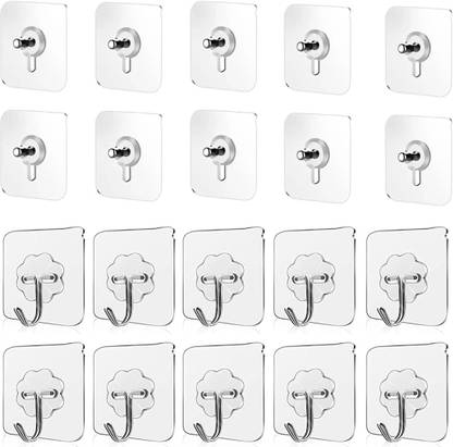 TYAGY Wall Sticker Hook 10 Pcs Screw 10 Pcs Flower Total 20 hook Hook 20
