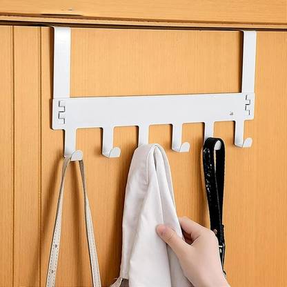 JIALTO New Over Door Hook Hanger Cartoon Rack Heavy-Duty Hook Organizer with “Nice Day” Hook Rail 14