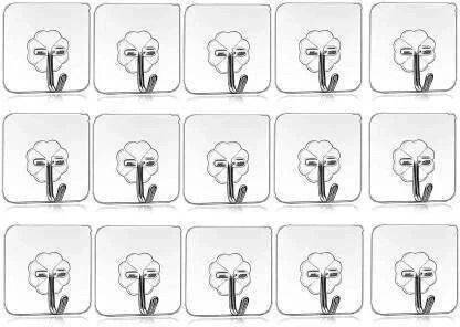 XBEY Durable plastic wall hooks—perfect for robes, towels, keys, bags, calendars. Hook 15