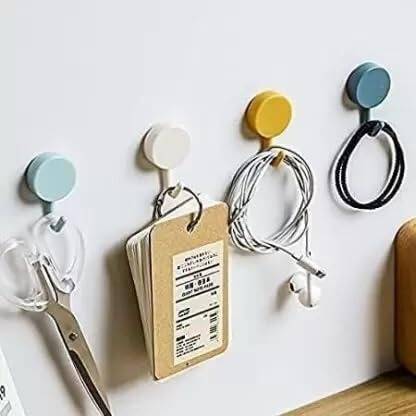 vitzie Self Adhesive Wall Hooks Waterproof Adhesive Sticky Round Hooks Hook 10