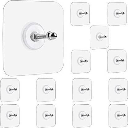 REDCARP 15 Pack Screw Hooks, for Home, Office No Drilling Bathroom Installation Hook 15