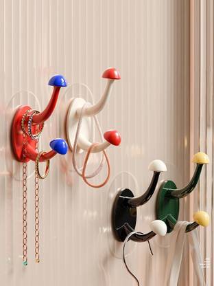 Shalvi Decorative Double Wall Hooks Adhesive Hooks for Hanging Heavy Duty Hook 4
