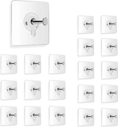 REDCARP 20 pcs adhesive 6mm nail wall hook for hanging photo frame, wall clock, Hook 20