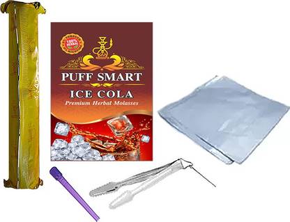 Puff Smart Ice Cola, Tong, Foil Paper, 1p Color Mouth Tip With Magic Polo Hookah Charcoals