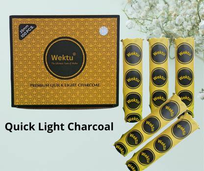 WEKTU Quick Lightning Charcoal/Hookah/Low Ash/9 Hookah Charcoals