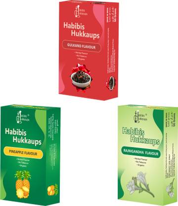 Habibis hukkaups Herbal Flavour Gulkand+Pineapple+Rajnigandha Gulkand, Pineapple, Rajnigandha Hookah Flavor