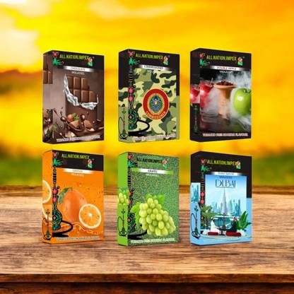 FUMIFY Six flavour pack_F58 Double apple, Commissioner, Chocolate, ORANGE, Dubai special, Grapes Hookah Flavor