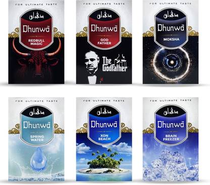 DHUNWA PREMIUM HERBAL FLAVORS REDBULL,GODFATHER,MOKSHA, SPRING W ,XON B AND BRAIN F REDBULL, GODFATHER, MOKSHA, SPRING WATER, X ON BEACH, BRAIN FREEZER Hookah Flavor